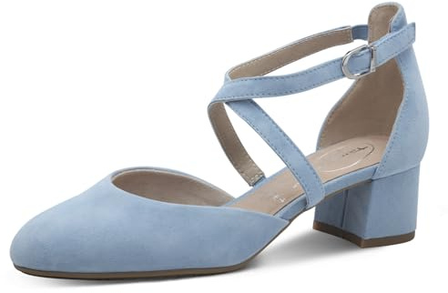 Tamaris 8-82302-44, Zapatos de Tacón Mujer, Azul Claro Suede, 38 EU