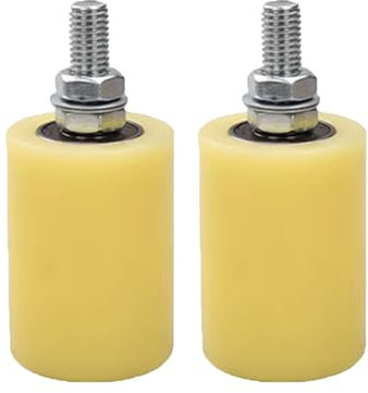 Lot de 2 rouleaux de guidage pour portail coulissant, en nylon robuste pour maison, garage, jardin (50 x 70 mm)