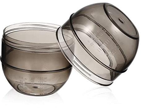 VICASKY Mixing Glass Ciotola E Pennello Per Tinta Bicchiere Di Plastica Miscelazione Tinture Doppia Scala Misurazione Strumento Professionale in Miscelare Colori Tinte (120ml, Nero)