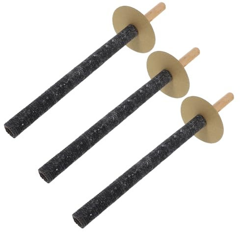 BESPORTBLE Lot De 3 Torches À Feu Avec Piquet En Bois Pour L'extérieur, Idéales Pour La Décoration De Jardin Ou Pour La Terrasse