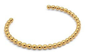 SINGULARU - Brazalete Bomb. Acero con Baño en Oro de 18 Kt. Joyas Para Mujer.