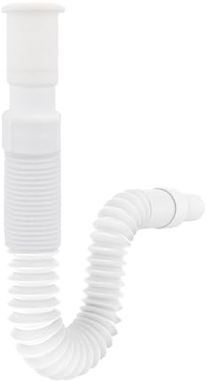 LATRAT Flexibel avloppsslang 1 1/4 tum x 32 mm vit, längd flexibel utdragbar 300–800 mm, rymdsparsifon för kök och badrum