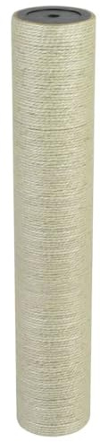 Ziaphsol Arbre à chat - 8 x 45 cm - 8 mm - Beige - En sisal - Colonne à gratter au mur - Pour griffer et grimper dans la maison, refuge compact pour chats