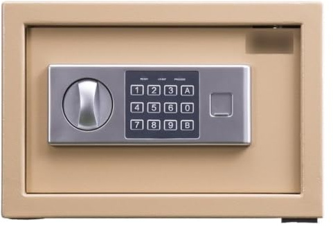 Säkerhetsskåp i skåpstil, Litet säkerhetsskåp med elektronisk knappsats Idealisk(Gold)