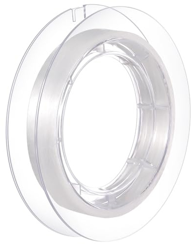 200 m Chaîne de Fil en Nylon Invisible Transparent pour Décoration de Noël, Fabrication de Bracelet, Coudre Passe-Temps, Fil de Perlage Clair de 0,25 mm avec Aiguille Perle