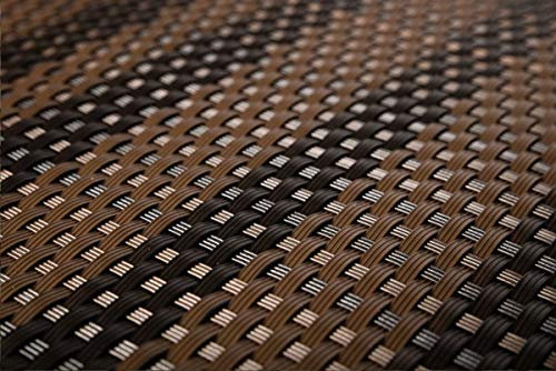 Sellon24 Revestimiento de balcón de ratán sintético, protección visual contra el viento, para balcón, terraza, jardín (17,99 €/m2) (RD06 marrón y negro, 110)