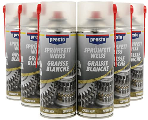 Presto 100012 Sixpack Sprühfett weiß 400 ml