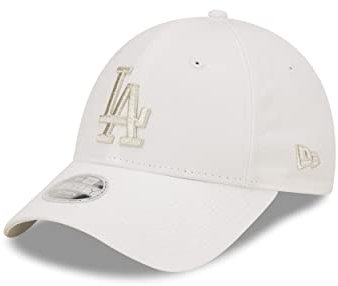 New Era Fanartikel Los Angeles Dodgers Damen Fankappe Basecap Cap 9Forty verstellbar Strapback Metallic Logo Weiß - One-Size