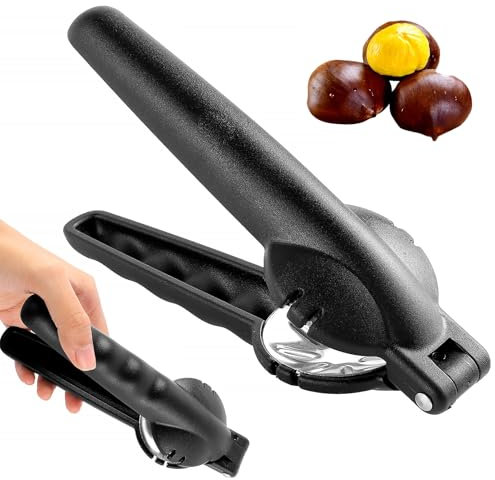 Chestnut Clip, Chestnut Tongs, Walnuts Nutcracker, Stainless Steel Chestnut Cutter, Chestnut Opener, Kitchen Appliances Dry Fruit Opener for Walnuts, Chestnuts, Nuts (Black)