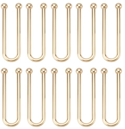 PH PandaHall Clip per bikini in lega a forma di U, fibbia per costume da bagno in metallo con fibbia per bikini, accessorio per costume da bagno