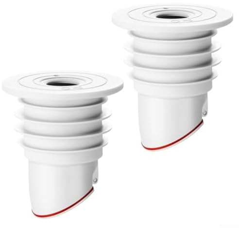 Paquete de 2 sellos de silicona para tubería de drenaje con estructura de anillo de siete capas y válvula automática, se adapta a lavadoras, lavavajillas y tuberías de alcantarillado