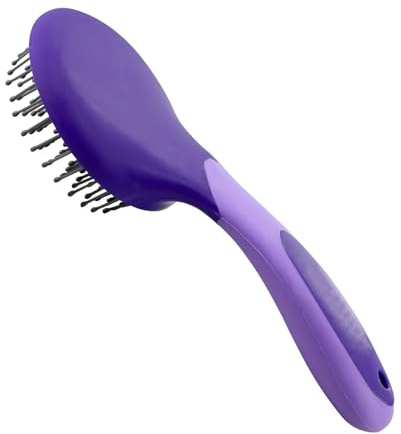 Spazzola Per Criniera E Coda Di Cavallo – Pettine Professionale Per Toelettatura | Manico Umanizzato, Impugnatura Antiscivolo, Setole Morbide, Massaggio Delicato, Spazzola Districante, Cura Della Crin