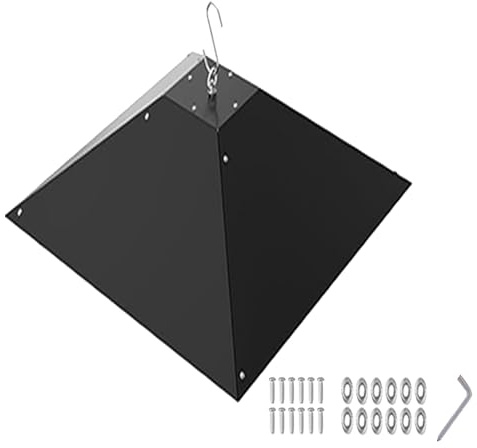 Uoqpty Protector contra Ardillas para De Aves | Accesorios Metálicos De Proteccion para Comida De Aves | Deflector Colgable para Exterior A Prueba De Ardillas,para Jardín Patio Parque