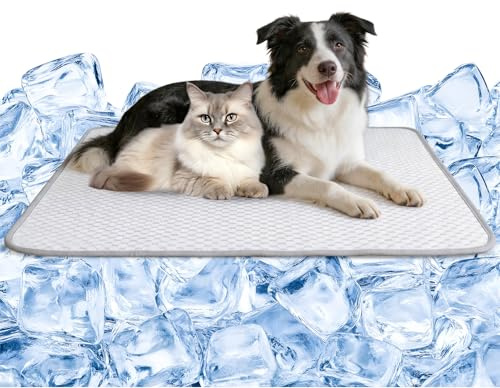 yisight Manta Refrescante para Perros, Alfombrilla Refrescante para Mascotas, Alfombra Refrescante para Perros, Alfombrilla Refrescante, Cama Gato Verano, No Tóxico (Large)