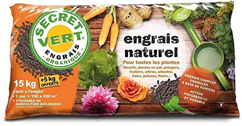 Engrais universel naturel (n-p-k : 4,5-3-3,3) 20 kg bio