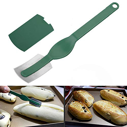 ZOOENIE - Coltello da Panettiere, per Baguette, con Lama da Rasoio, Coltello per Impasto, Coltello da Pane e Pane