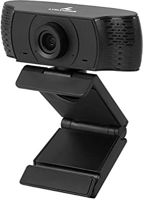 LYCANDER Webcam USB con Microfono Integrato, 720P ad Alta Definizione (HD), 30 Fps, Completamente Nera - per Desktop, Laptop, Windows, Mac, Linux, Riunioni Online, Streaming, Chat Video