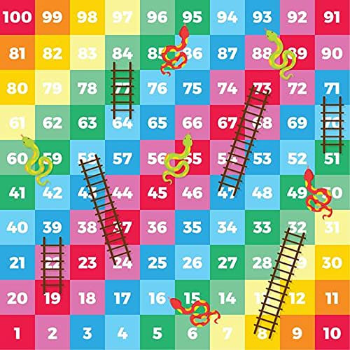 Snakes and Ladders Game Vinyl Floor Mat