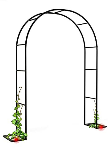 Rankbogen Rosenbogen Metall Gartenbogen - Pergola Rankhilfe Rankgitter - Torbogen Für Garten - GardenArch Gartenbogen Rankhilfe Spalier, Mit Abnehmbarer Basis, Hochzeitsbogen Feierliche Dekoration
