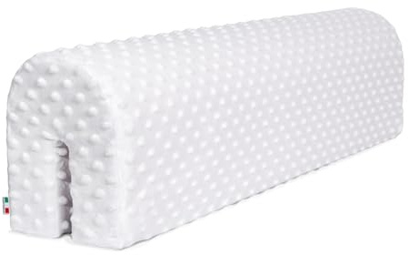 Babysanity Paracolpi Lettino Neonato Cuscino Riduttore Lettino Protezione Letto (70 Cm, Minky Bianco)