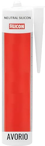 Silicone Sigillante neutro all'acqua senza solventi per Sigillare Sanitari, Lavabo, Doccia - Per Uso Esterno ed Interno - Formato 310 ml - Differenti Colori - Avorio