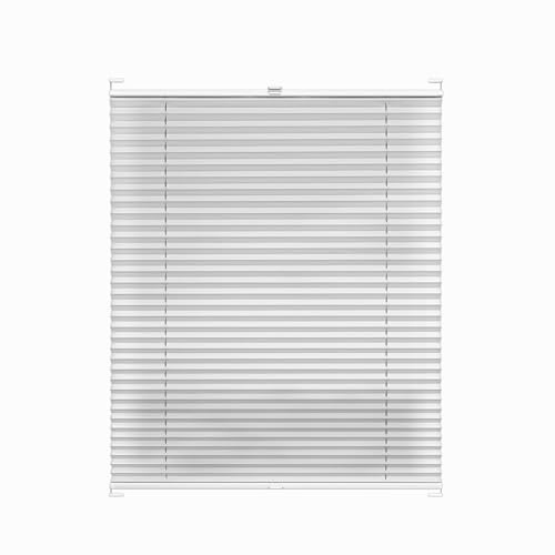 Rettika plissettato con fori larghezza 100 cm altezza 230 cm Bianco scuro tenda finestra protezione solare plissé interno rollo finestra con fori