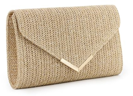 GOKTOW Straw Clutch Purse Raffia Rattan Summer Evening Bag Woven Beach Handbags for Women Wedding Vacation Travel Party 2024