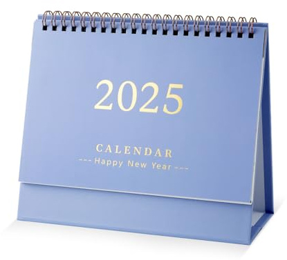 Calendrier de Bureau 2024-2025, 19x16cm Calendrier à Rabat Debout pour l'Année Académique Allant de Juillet 2024 à Décembre 2025 pour l'École le Bureau et la Maison (Violet)