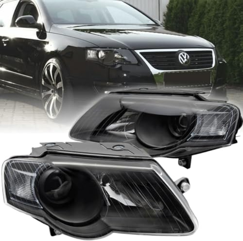 CR-Lights Scheinwerfer Set Schwarz für VW Passat B6 3C Limousine & Variant 2005–2010