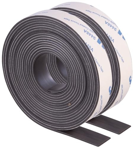 AGT Befestigungsbänder: Selbstklebendes A+B Magnetband, 3M, zuschneidbar, 6 m + 6 m, 15 mm (Magnet-Befestigung, Magnetklebeband, Insektenschutz)