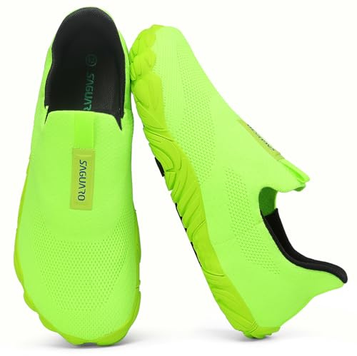 SAGUARO Donna Uomo Scarpe Barefoot Trekking Trail Running Allenamento Ginnastica Outdoor Indoor Traspiranti Morbido Antiscivolo Estivo Verde,Gr.42
