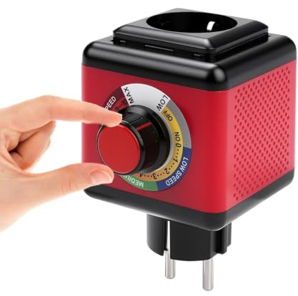 10A varvtalsregulator 230V motor, varvtalsregulator 230V, motor hastighetsregulator, 2000W (ohmsk belastning), 600W (induktiv belastning) för vinkelslip/fläktar/utflåktsventilator