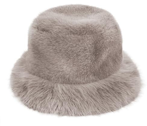 NICEYEA Damen Pelzmütze Fellmütze Plüsch Fischermütze Kunstfell Wintermütze Faux Fuchs Ohrenwärmer Mütze Fellmütze Vlies Pelzmütze Wintermütze Damenmütze Eleganter Kosakenstil