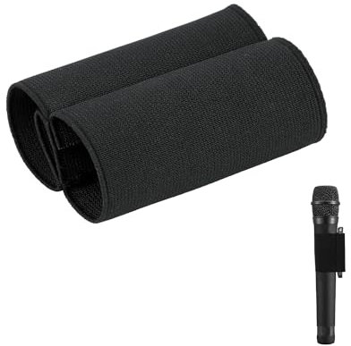 Hand Microphone Elastic Sleeve, 3 Inch Handheld Mic Sleeve for Sony TX650/TX660 Recorders Black Microphone Prop Mic Protector for Speech Wedding Interview Video Accessories (1pc)