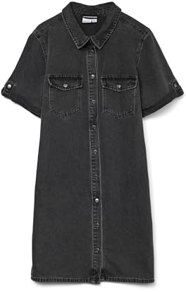 VERO MODA VMJENNIE SS Robe Courte en Jean Mix Noos, Jean Noir, M