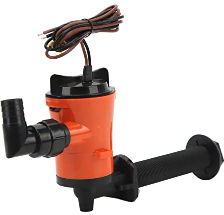 Pompa di Sentina per Barche 800GPH Pompa per Pozzo del Vivo Aeratore per Esche 12V Carrello Sommergibile Pompa di Sentina per Barche per Imbarcazioni Pompa per Pozzo del Vivo