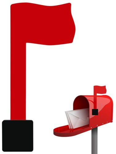 Lot de 2 drapeaux rotatifs de rechange pour boîte aux lettres, accessoires de boîte aux lettres, autocollants pour boîte aux lettres, installation sans outils pour décoration murale en plein air,