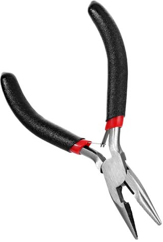 TIESOME Spitzzange zur Schmuckherstellung Edelstahl Zangen Schwarz Selbstöffnend Mini Zange Werkzeuge für Drahtarbeiten DIY Handwerk Schmuckreparatur Schmuckherstellung spitzzange klein