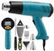 Gxpjycfob Décapeur Thermique, 2000W Pistolet Thermique 50~600°C avec 7 Accessoires, 2 Réglages Température 400°C/600°C, Pistolet Air Chaud avec Écran LCD Numérique, Heat Gun, Protection de Surcharge