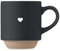Laser Tattoo Kaffeebecher aus Keramik mit eingraviertem Herz. Platzsparend Stapelbar. Passend für doppelten Espresso oder für die Kinder. max. 170ml - Ø6,8 - Höhe: 8cm (Schwarz)