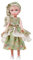 GAGAKU 36cm Baby Puppe mit Langen Haaren zum Kämmen | Lernspielzeug für Mädchen ab 2 Jahren | Grün Kleid mit Blumenmuster
