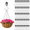 LUMOOM 50 clips de invernadero + 50 ganchos en forma de S, dispositivos para colgar para invernadero, soportes estables para plantas, accesorios de invernadero, para su invernadero y paraíso (negro)