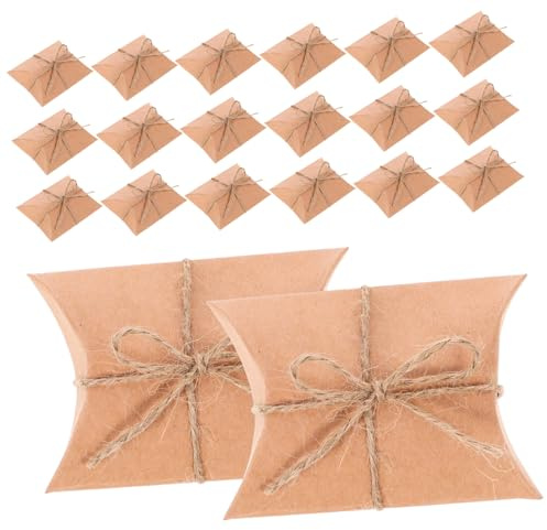 Baluue 50 St Presentaskar Papper Chokladaskar Kuddförpackningsaskar Minipresentaskar Små Kuddaskar Kuddformade Pappersgodisar Festpresentaskar Kuddaskar För Smycken
