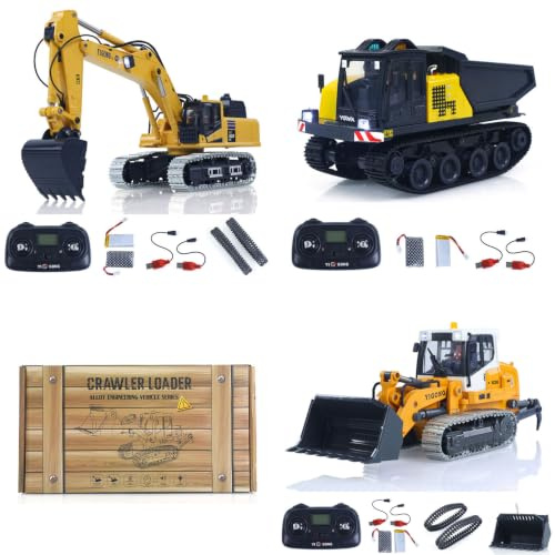 TOUCAN RC HOBBY RTR 1/50 Fern gesteuerter Bagger PC520 Elektrischer RC Bagger lader LR636 Modell Raupen Kipper T14R Lichter Sounds Einheit Batterie