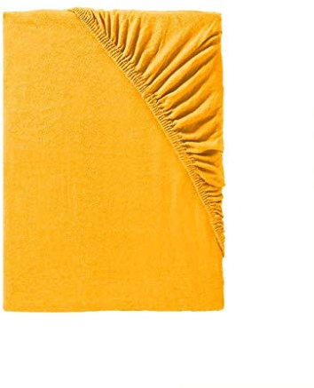 Spannbettlaken 180x200 gelb bis Jersey Spannbetttuch 200x200 anpassungsfähig - Sonnen Gelbes Bettlaken - Besser Schlafen mit der Träumschön Kollektion