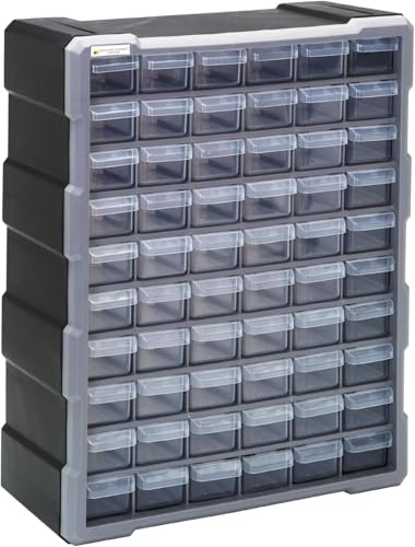 Quantum Storage Systems PDC-60BK 60 Drawers Cabinet Part Organizer 19 H x 15 W x 7 D