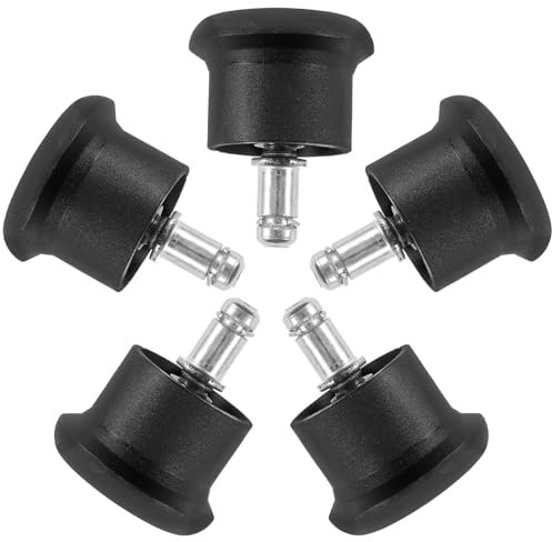 VORCOOL 5pcs Chairs Glide Castors Glides Replacement Furniture Floor Gliders for Office Home(Black)