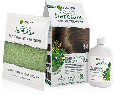 Garnier Herbalia Color, Colorazione Permanente per Capelli, 100% Vegetale con Henné, Indigo e Cassia per Riflessi Naturali e Luminosi, Capelli Rivitalizzati e Densificati, Castano Dorato