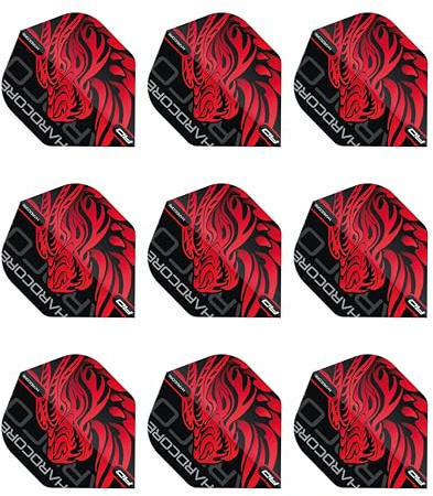 RED DRAGON Hardcore Jonny Clayton Dragon Dart Flights - 3 Sets Per Pack (9 Dart Flights in total)