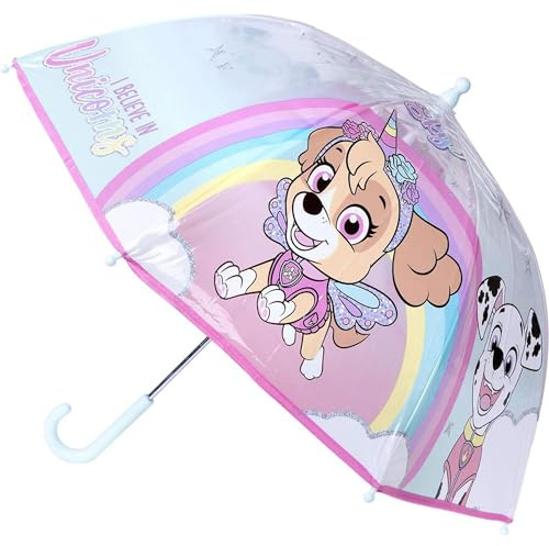 CERDÁ LIFE'S LITTLE MOMENTS - Ombrello manuale PoE Bolla Paw Patrol Skye, Cartoni Animati, Blu, Medio (2400000694), blu, Mediana, Casual